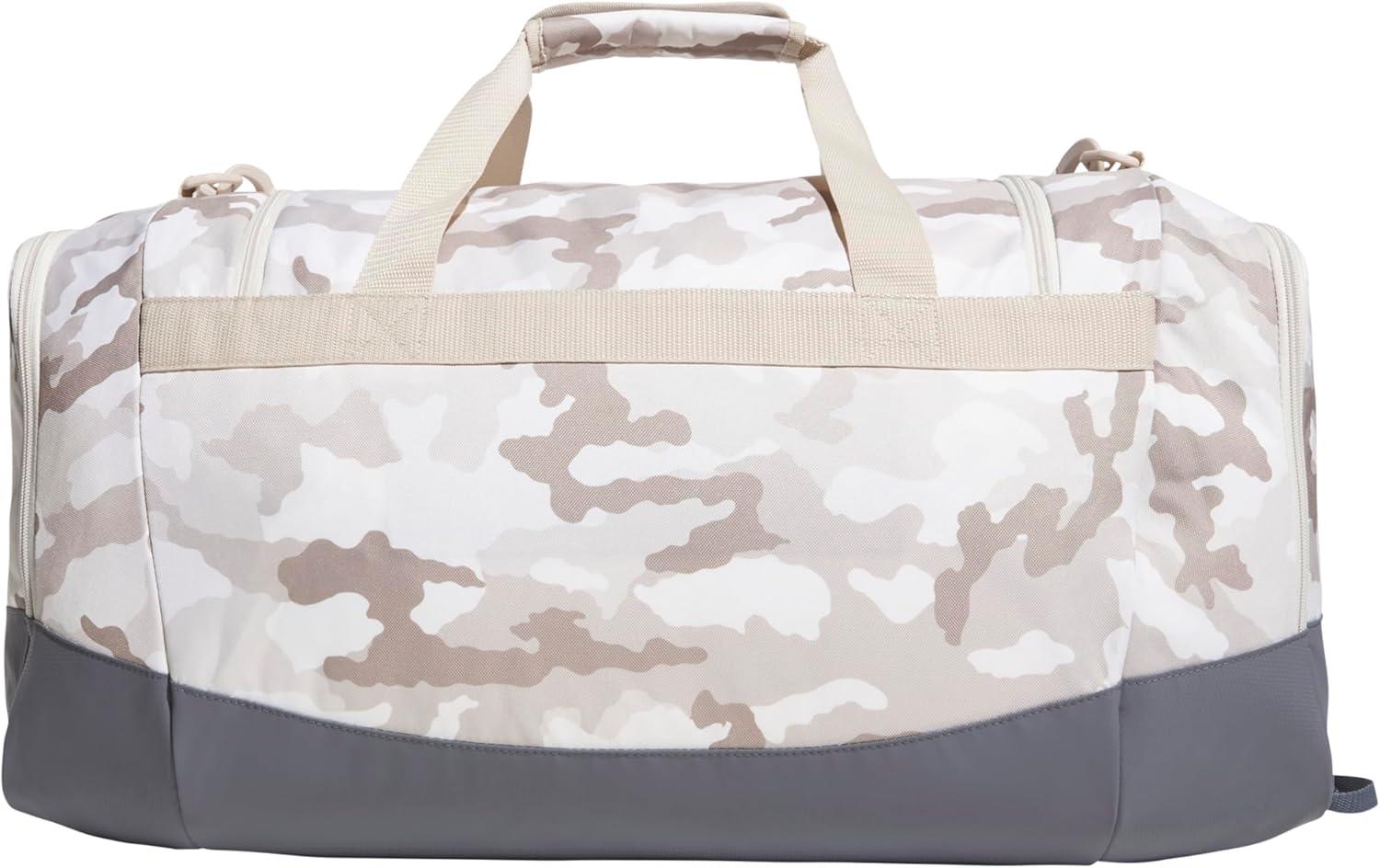 image:imageadidas Unisex Defender 40 Gym Duffel Bag for Men and WomenCamouflage Wonder BeigeOnix Grey