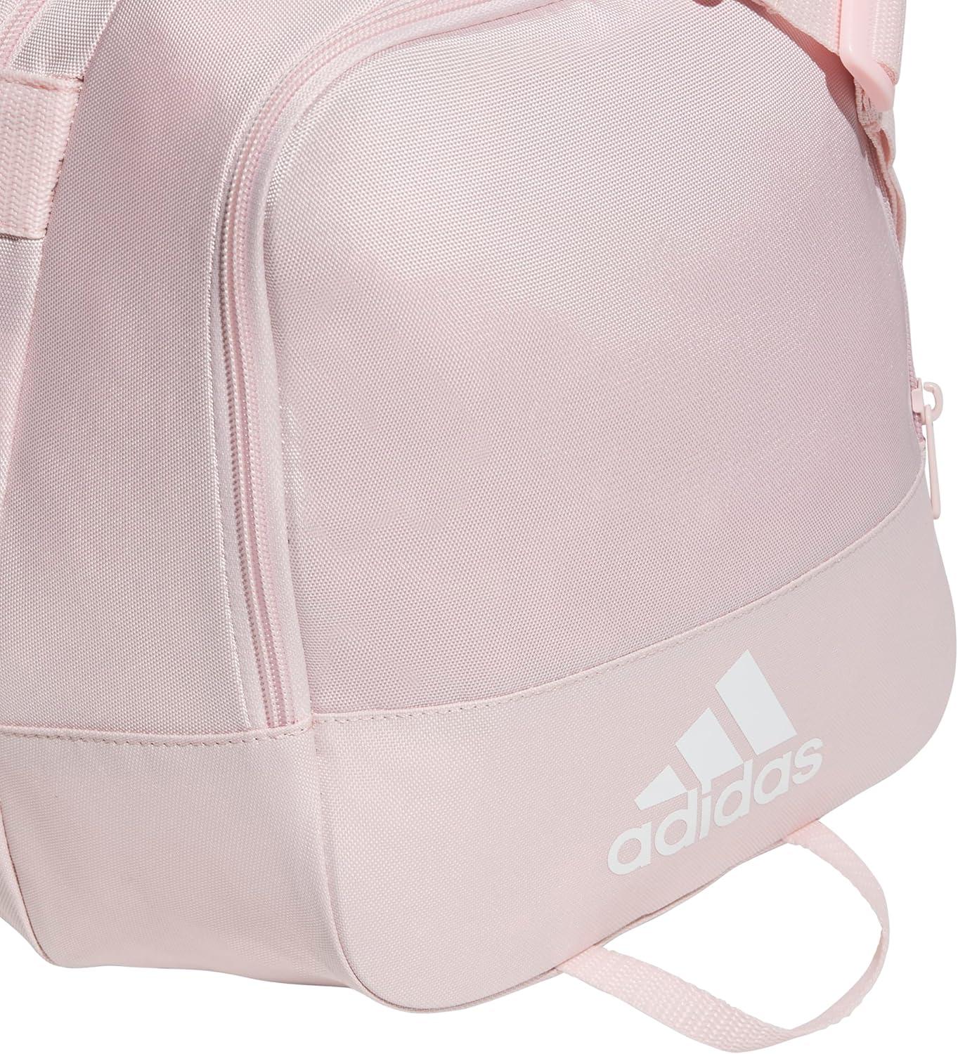 image:imageadidas Unisex Defender 40 Gym Duffel Bag for Men and WomenSandy PinkWhite