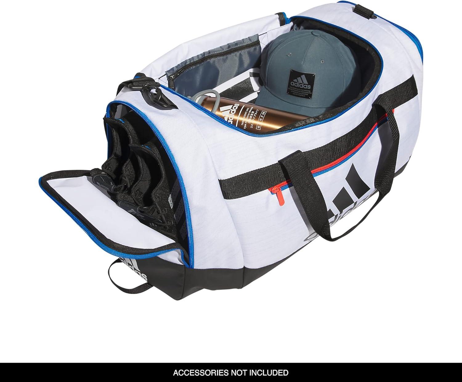 image:imageadidas Unisex Defender 40 Gym Duffel Bag for Men and WomenTwo Tone WhiteClear OnixBright Royal BlueBlack
