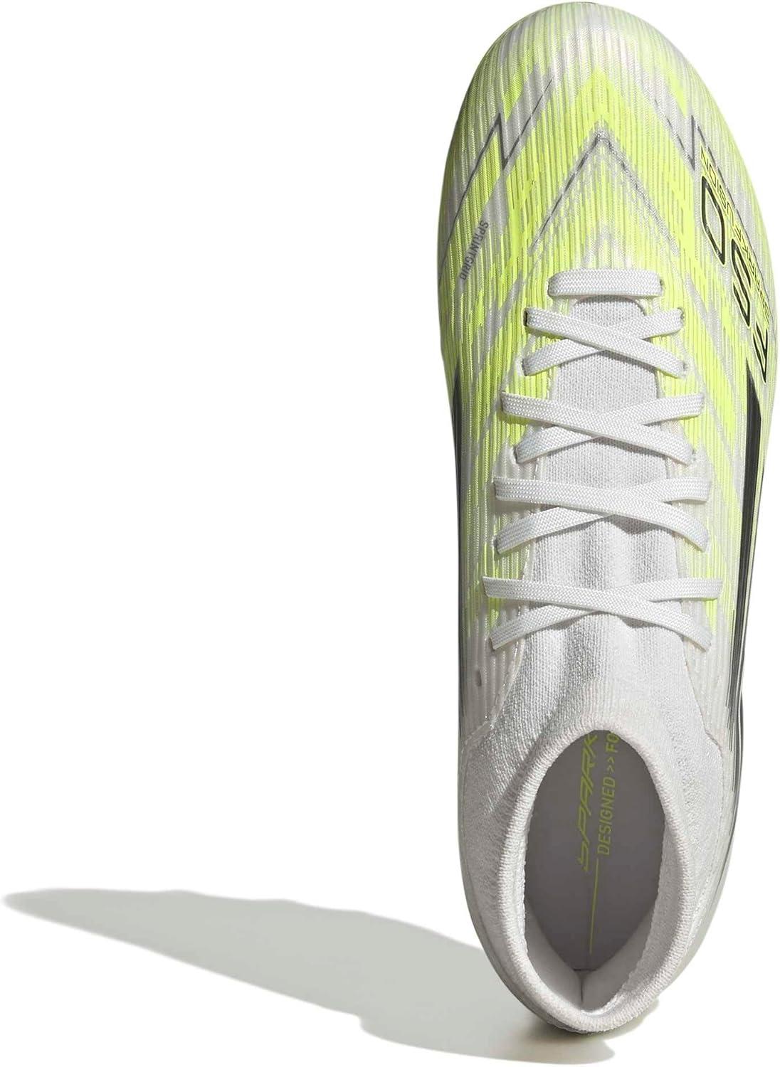 image:imageadidas Womens F50 Sparkfusion League Firm Ground Soccer ShoesWhiteIron MetallicYellow