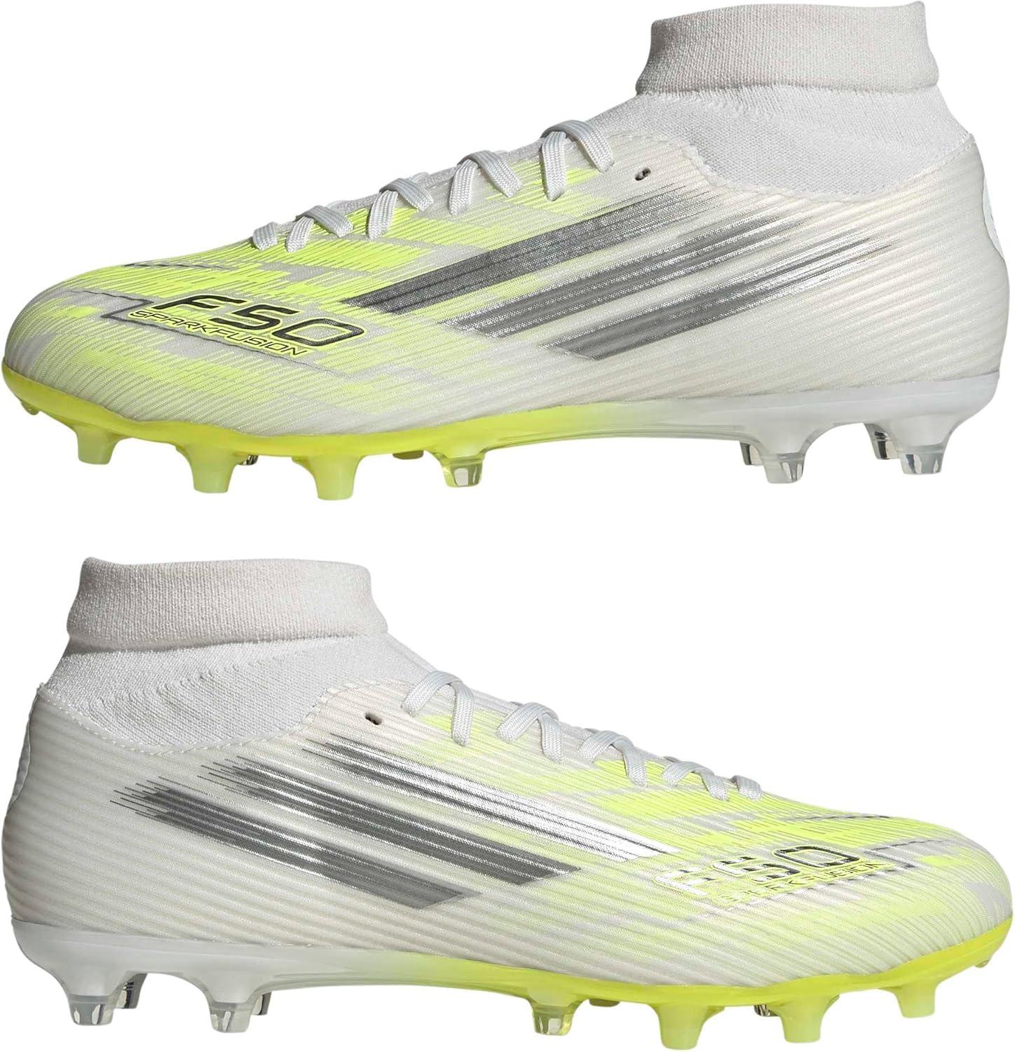 image:imageadidas Womens F50 Sparkfusion League Firm Ground Soccer ShoesWhiteIron MetallicYellow