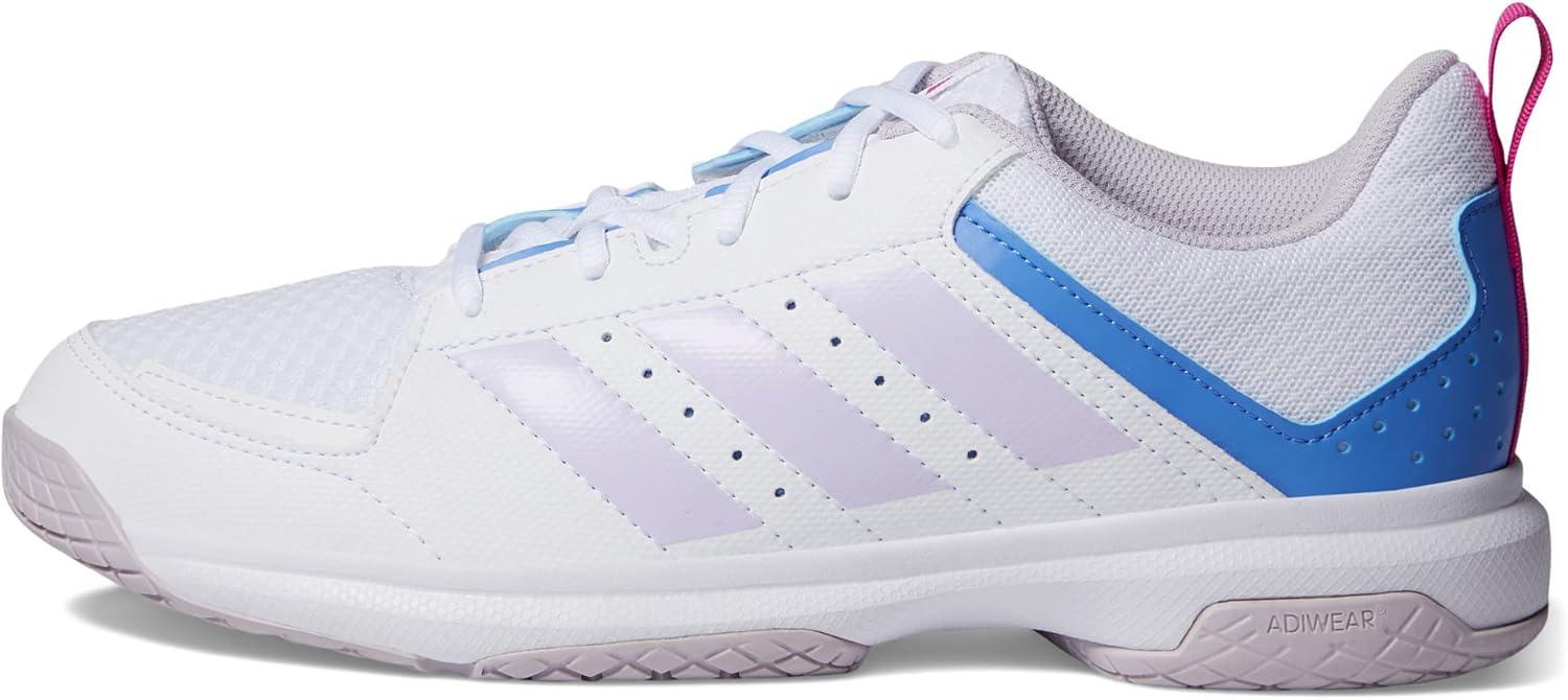 image:imageadidas Womens Ligra 7 Indoor Court ShoesWhiteSilver DawnBlue Fusion