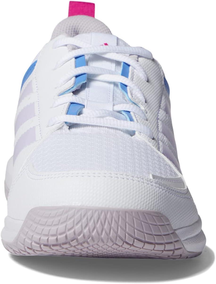 image:imageadidas Womens Ligra 7 Indoor Court ShoesWhiteSilver DawnBlue Fusion