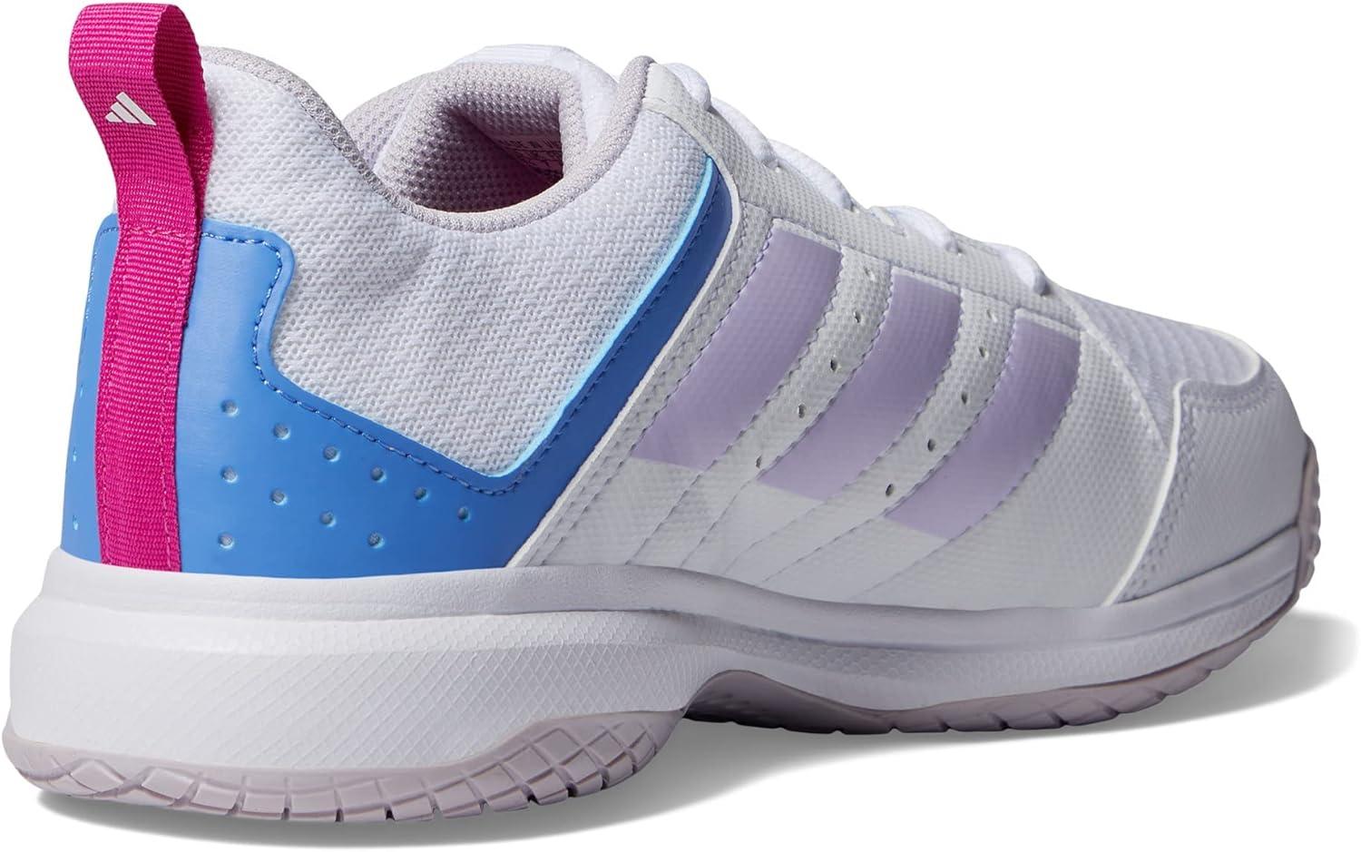 image:imageadidas Womens Ligra 7 Indoor Court ShoesWhiteSilver DawnBlue Fusion