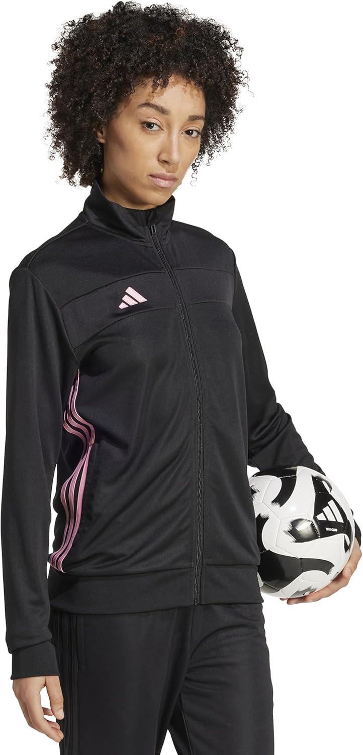 image:imageadidas womens Tiro 25 Essentials Training JacketBlackEasy PinkWhite