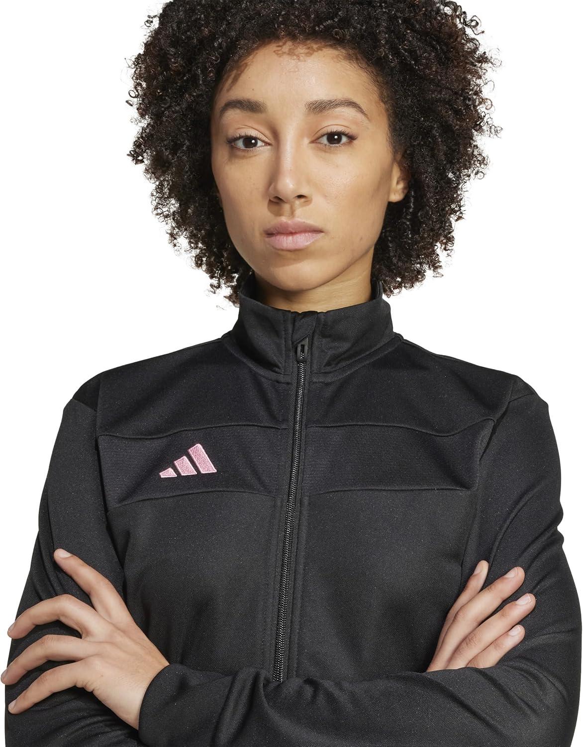image:imageadidas womens Tiro 25 Essentials Training JacketBlackEasy PinkWhite