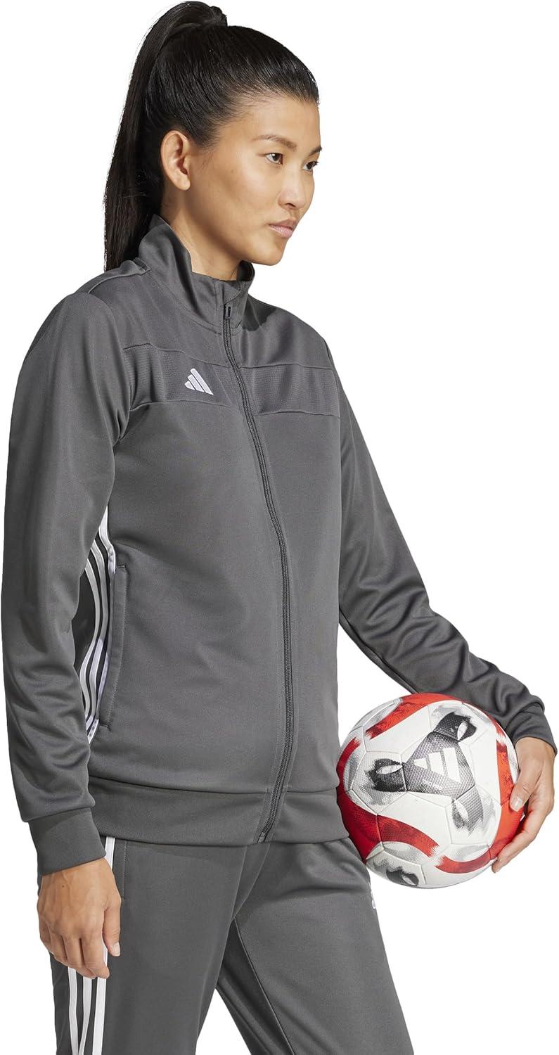 image:imageadidas womens Tiro 25 Essentials Training JacketGreyWhite