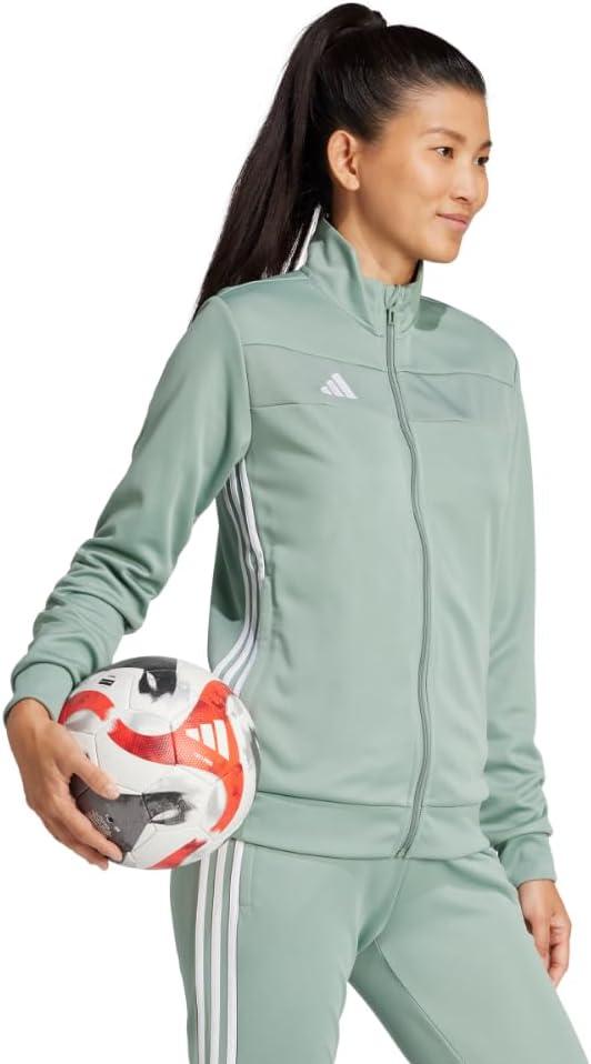 image:imageadidas womens Tiro 25 Essentials Training JacketSilver GreenWhite