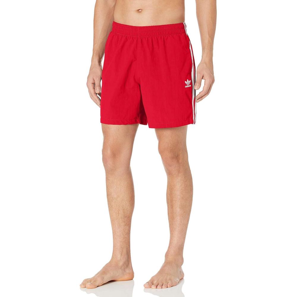 image:imageAdidas Originals Mens Adicolor Classics 3Stripes Swim ShortsScarlet