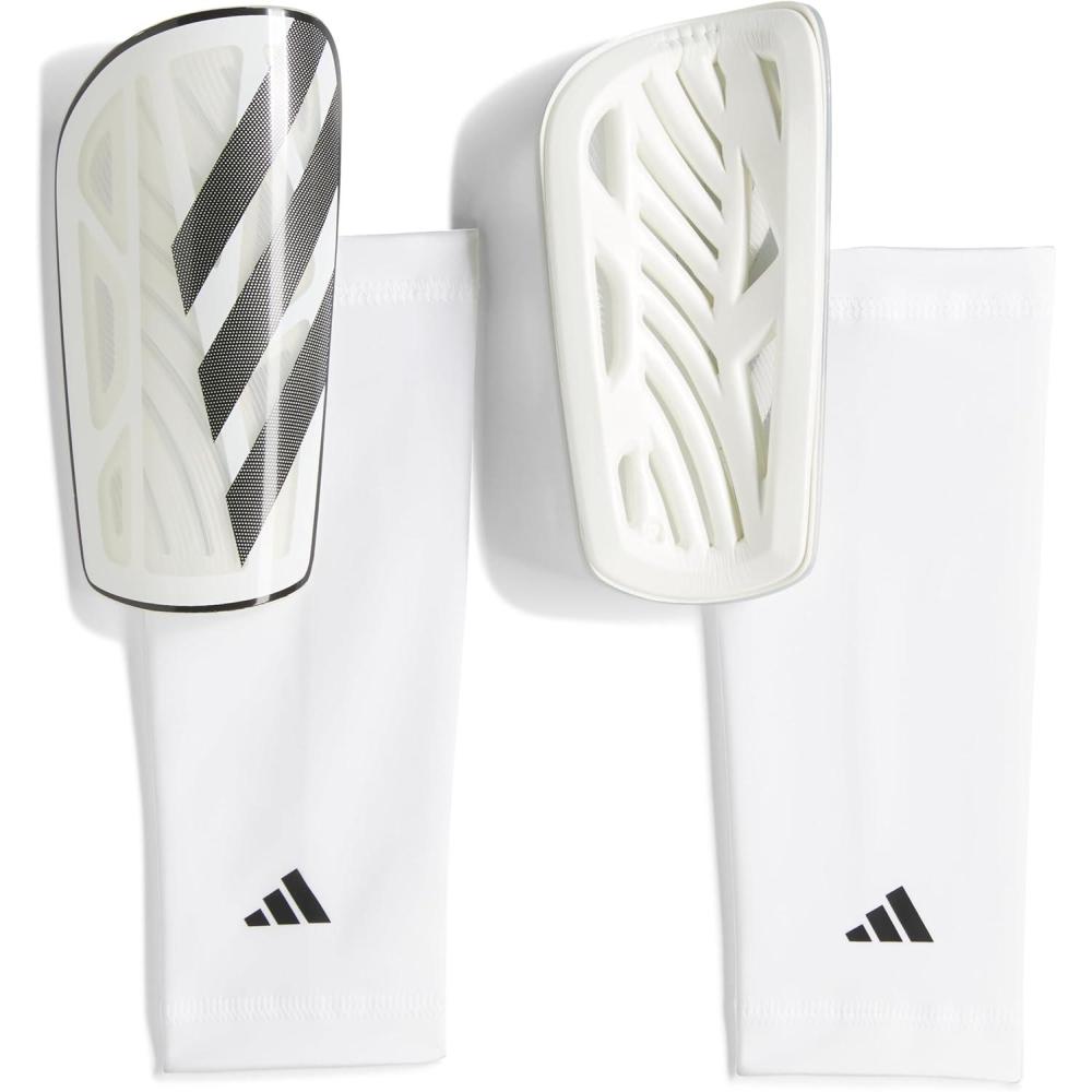 image:imageAdidas Tiro Club Soccer Shin GuardsWhiteBlackSilver Metallic