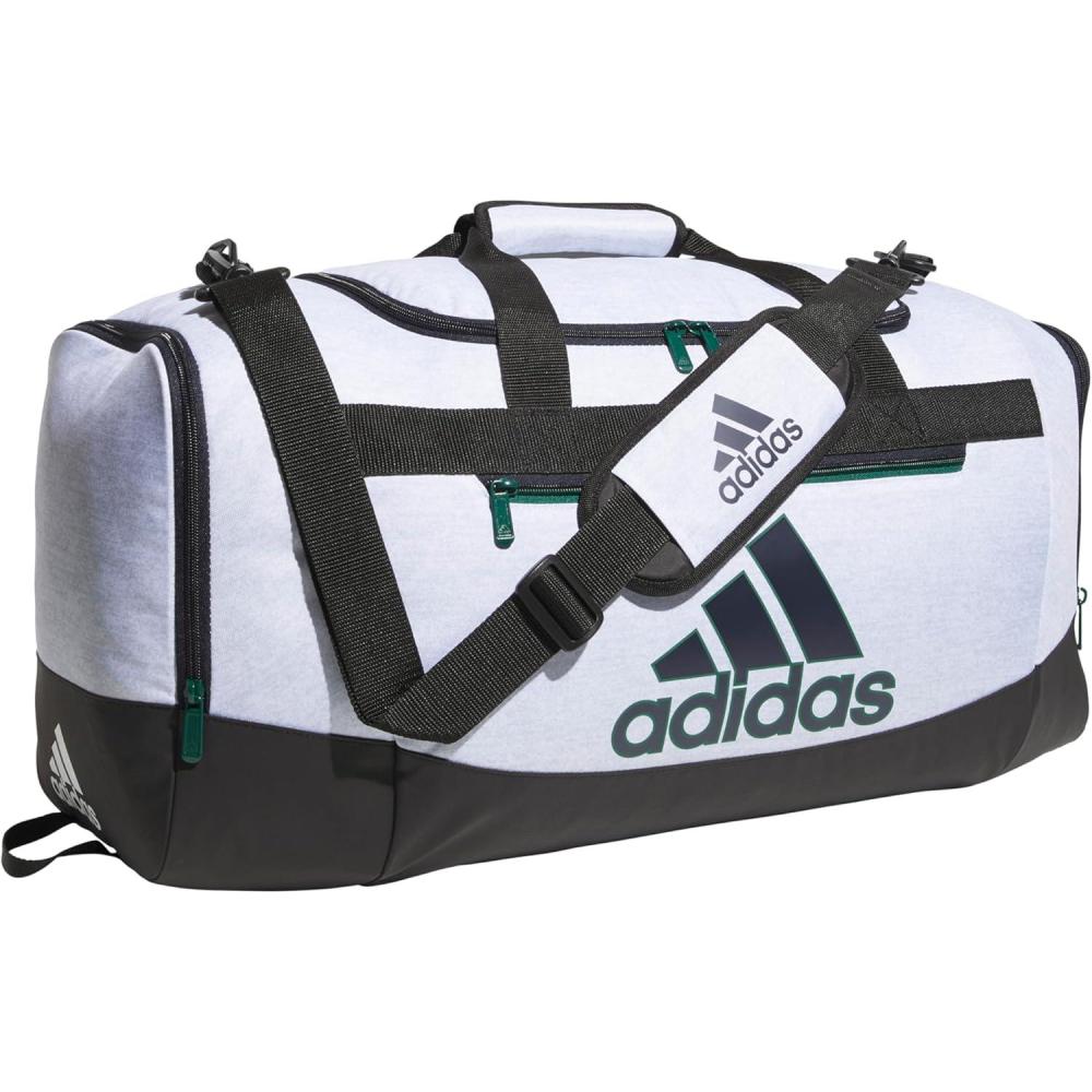 image:imageadidas Unisex Defender 40 Gym Duffel Bag for Men and WomenJersey WhiteLegend Ink BlueBlack