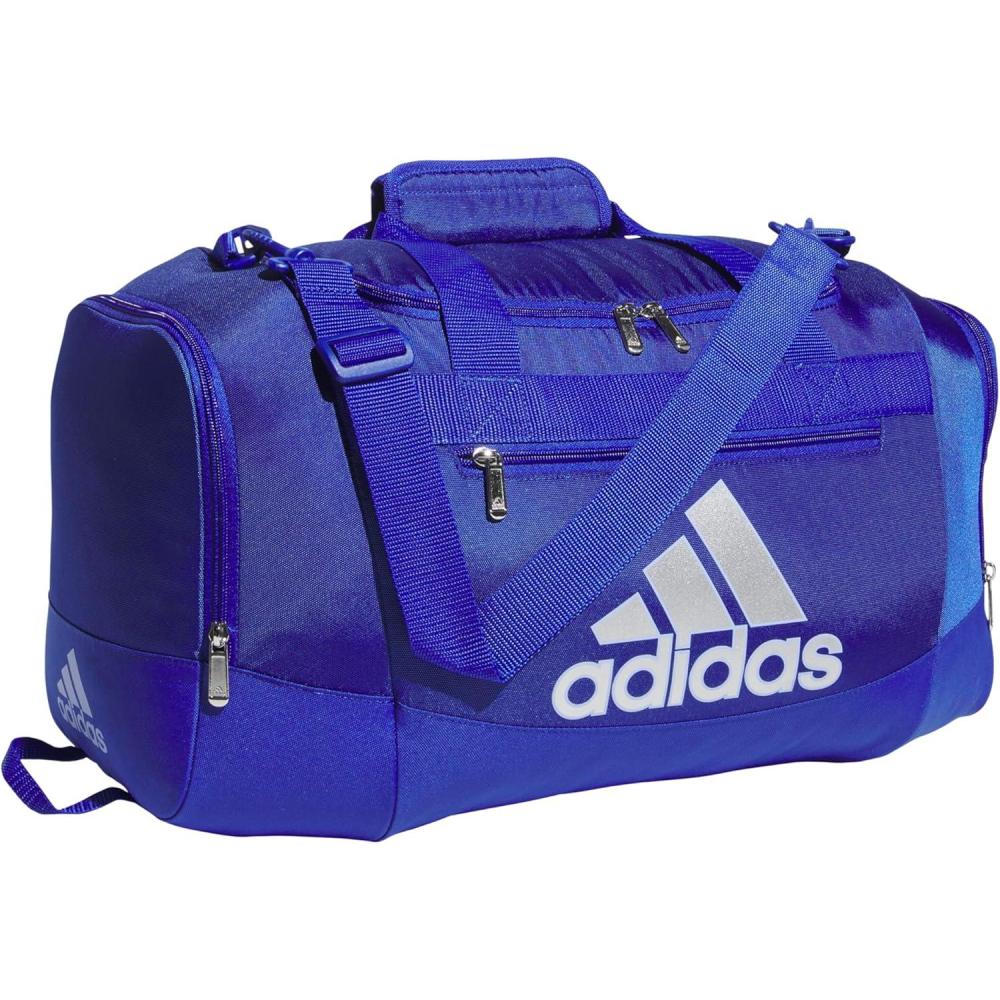image:imageadidas Unisex Defender 40 Gym Duffel Bag for Men and WomenSemi Lucid BlueSilver MetallicBlue Spark