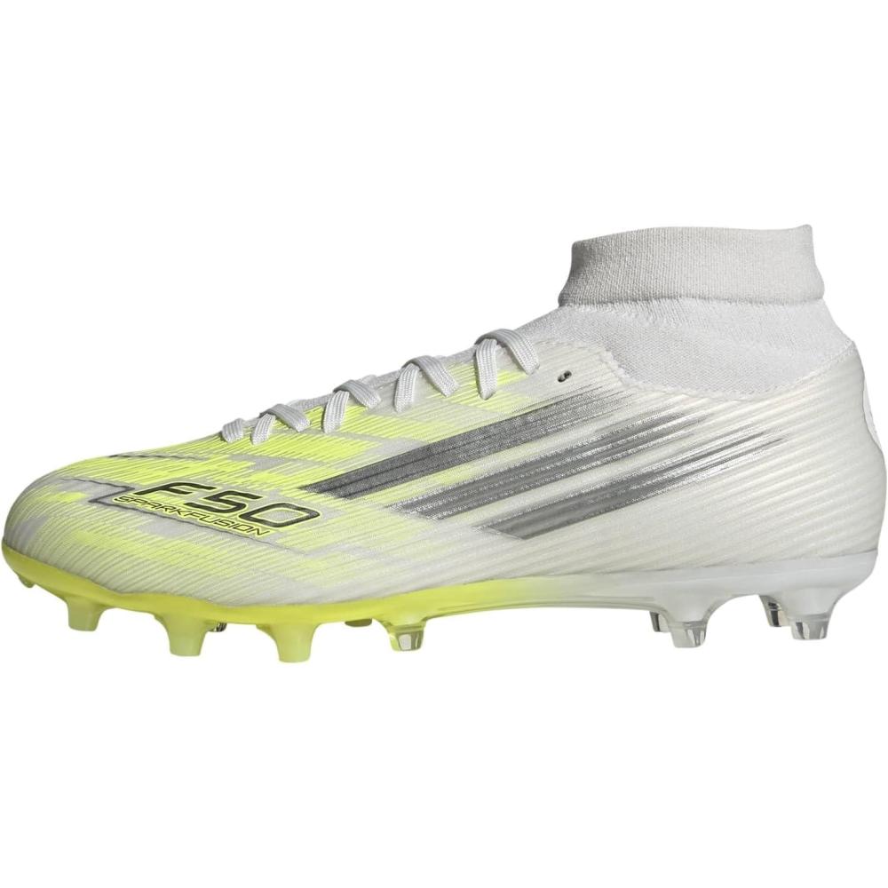 image:imageadidas Womens F50 Sparkfusion League Firm Ground Soccer ShoesWhiteIron MetallicYellow
