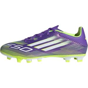 Adidas Unisex-Adult F50 Club Firm Ground/Multi Ground(Purple Rush/White/Lucid Lemon)