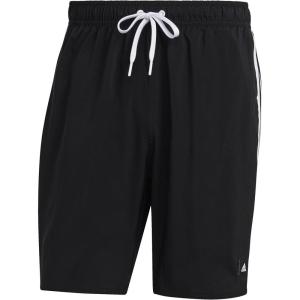 adidas 3-Stripes Classics 19″ Swim Shorts(Black/White)