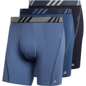 adidas Mens Sport Performance Mesh Boxer Brief Underwear (3-Pack) DISCONTINUED(Legend Ink Blue/Night Marine Blue/Crew Blue)