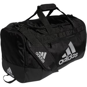 adidas Unisex Defender 4.0 Gym Duffel Bag for Men and Women(Black/Silver Metallic)