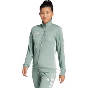 adidas womens Tiro 25 Essentials Training Jacket(Silver Green/White)