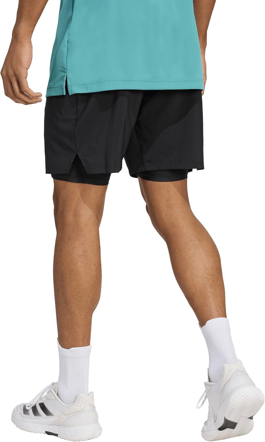 image:imageAdidas Mens Club Tennis Climacool Twoinone ShortsBlack