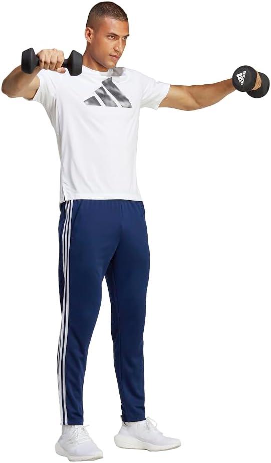 image:imageAdidas Mens Train Essentials 3Stripes PantsDark BlueWhite