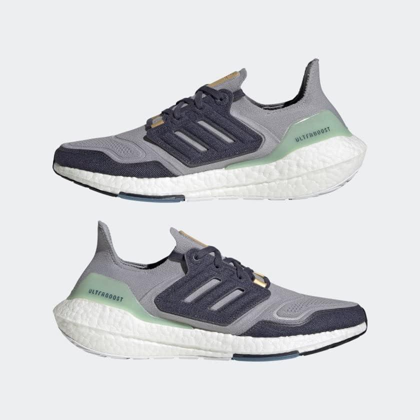 image:imageAdidas Mens Ultraboost 22 Heatrdy Running ShoesRunning ShoeHalo SilverShadow NavyLinen Green