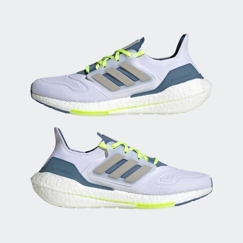 image:imageAdidas Mens Ultraboost 22 Heatrdy Running ShoesRunning ShoeWhiteMetal GreyLinen Green