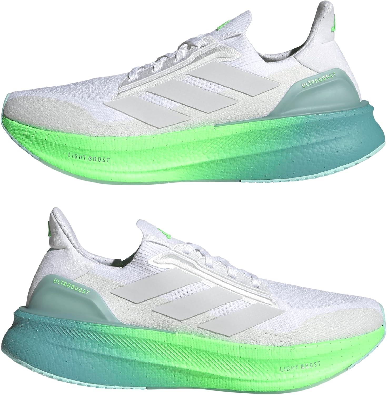 image:imageAdidas Mens Ultraboost 5X RunningWhiteDash GreyLime Burst
