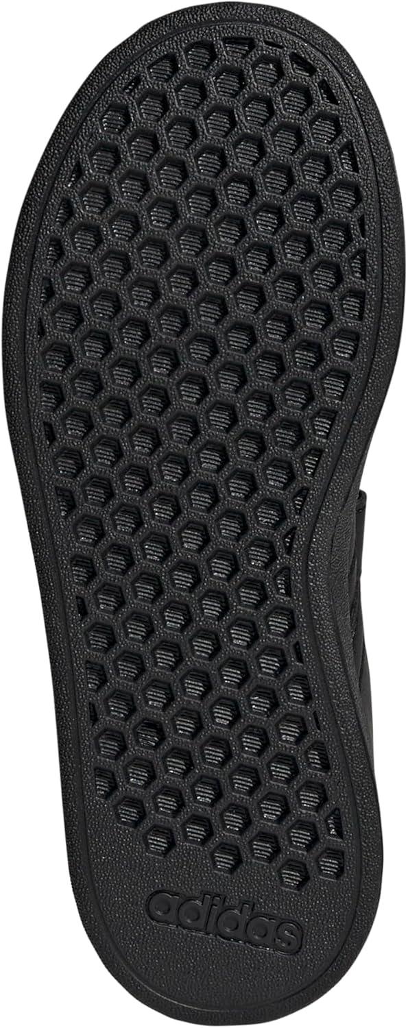 image:imageAdidas UnisexChild Grand Court 20 Elastic Lace amp Strap DiscBlackBlackGrey