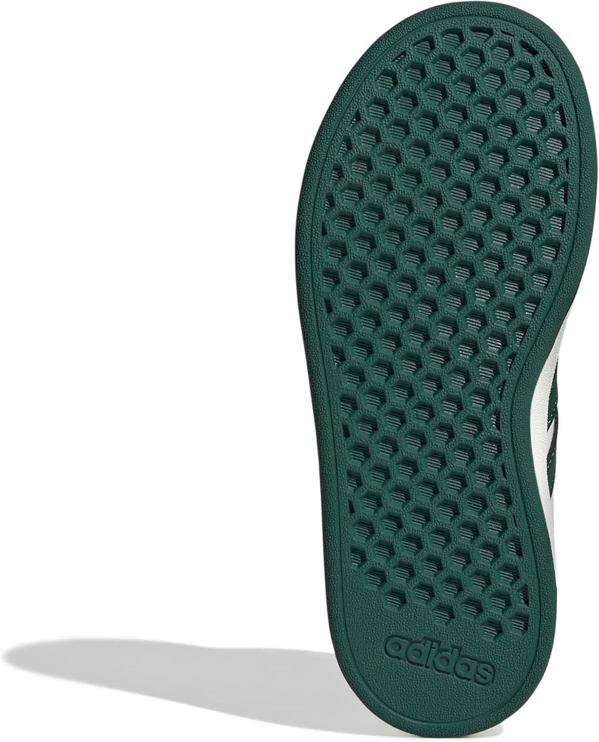 image:imageAdidas UnisexChild Grand Court 20 Elastic Lace amp Strap DiscOff WhiteCollegiate GreenBlack