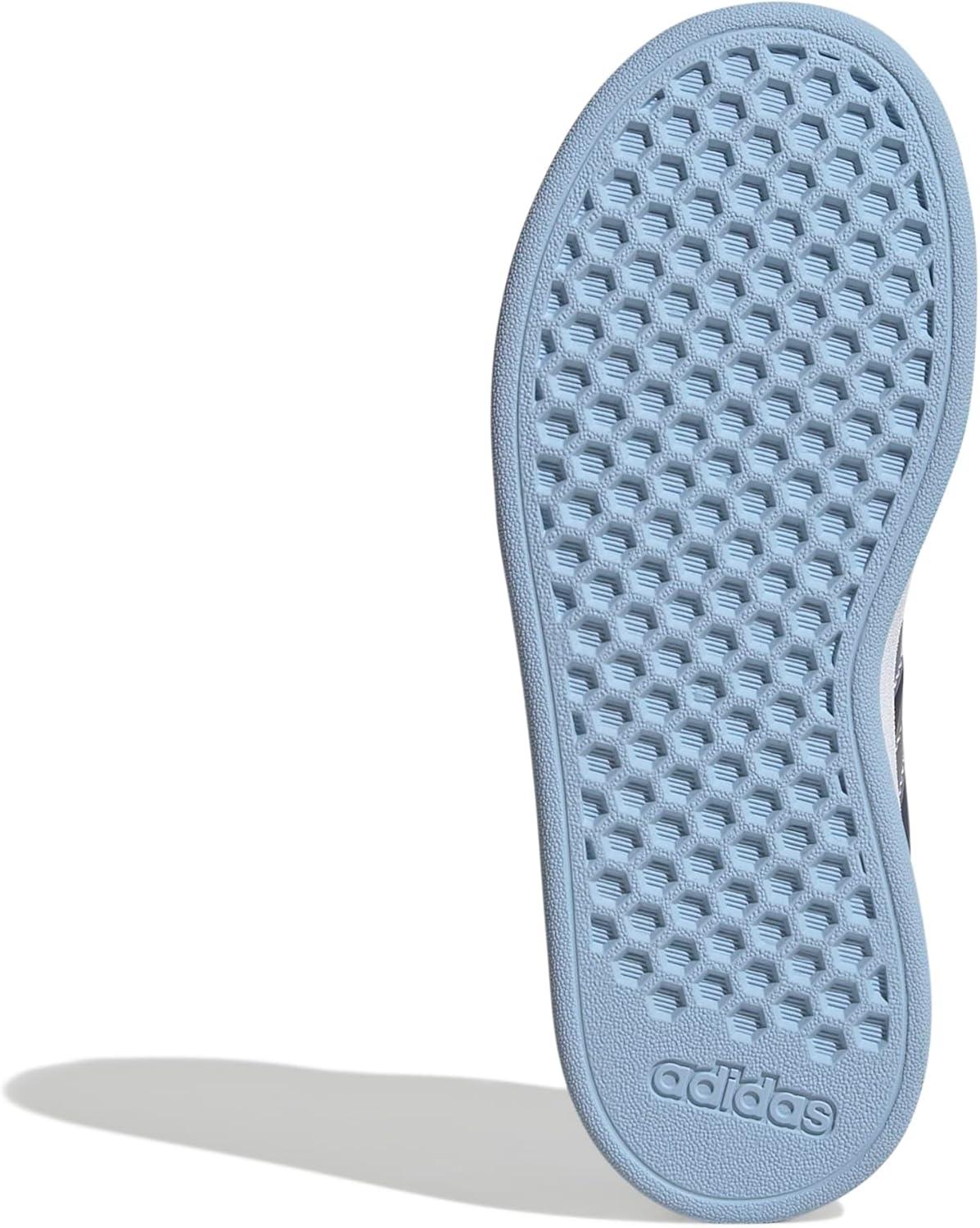 image:imageAdidas UnisexChild Grand Court 20 Elastic Lace amp Strap DiscPreloved InkIridescentClear Sky