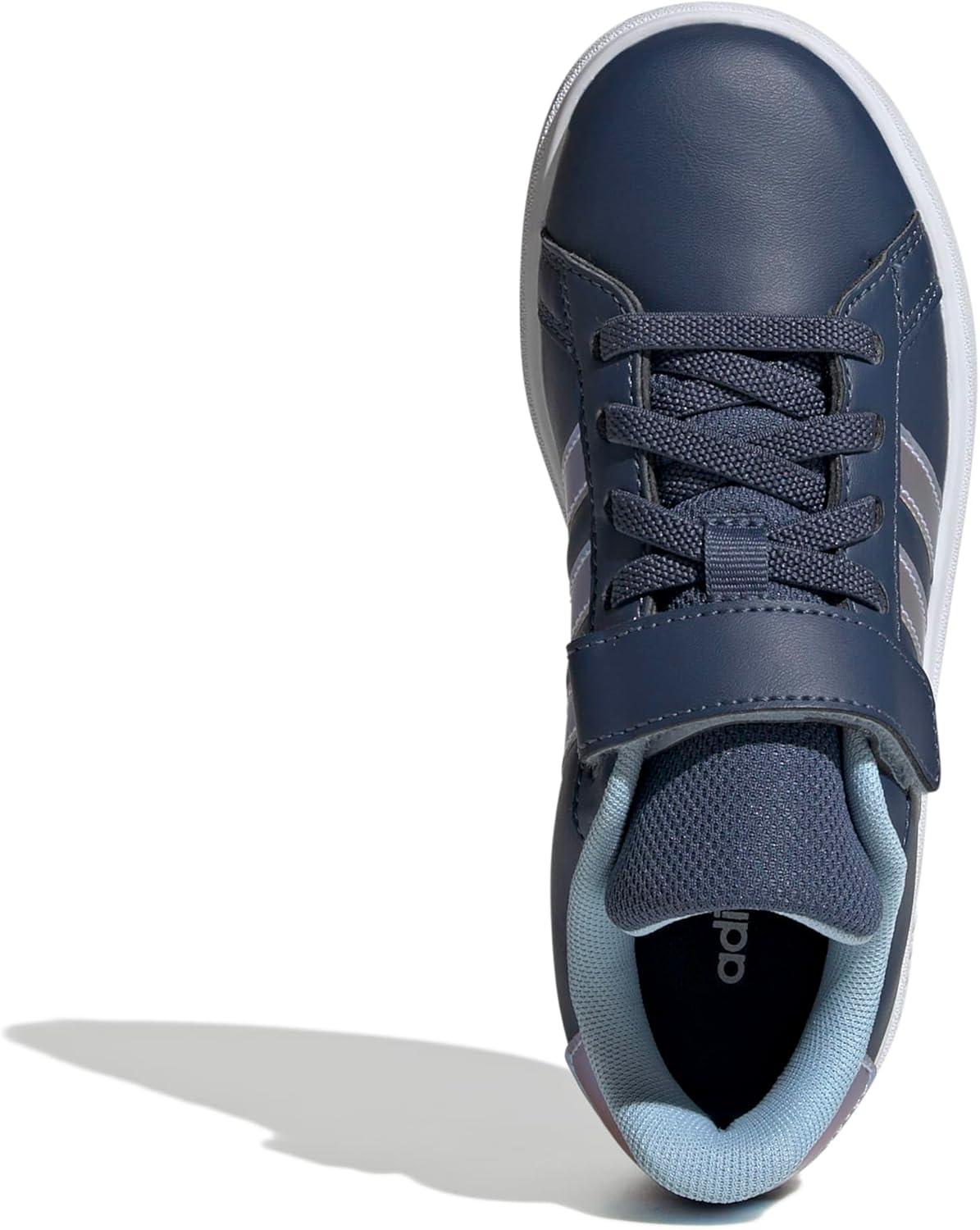 image:imageAdidas UnisexChild Grand Court 20 Elastic Lace amp Strap DiscPreloved InkIridescentClear Sky