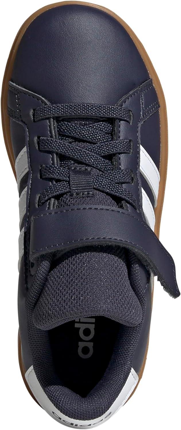 image:imageAdidas UnisexChild Grand Court 20 Elastic Lace amp Strap DiscShadow NavyWhiteGum