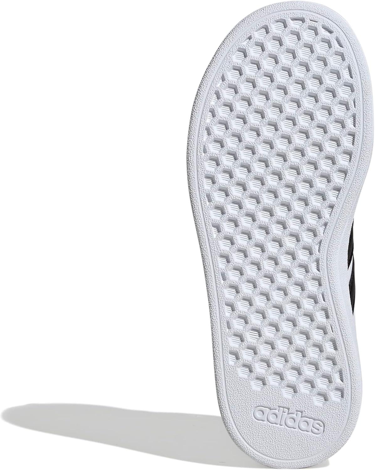 image:imageAdidas UnisexChild Grand Court 20 Elastic Lace amp Strap DiscWhiteBlackWhite