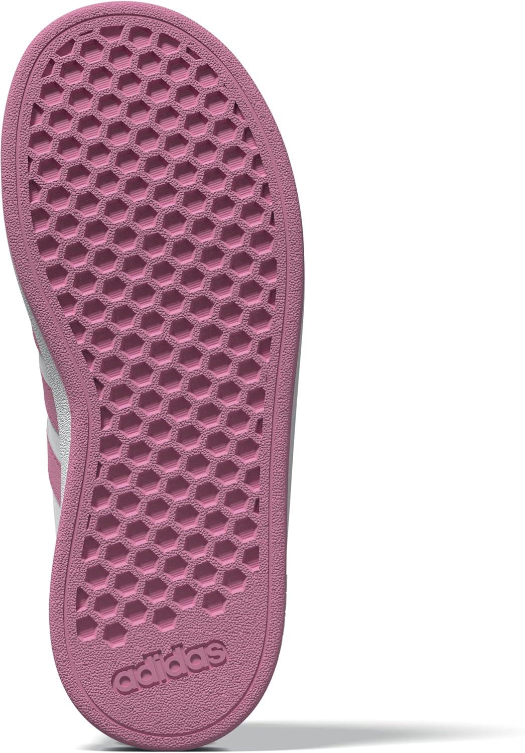 image:imageAdidas UnisexChild Grand Court 20 Elastic Lace amp Strap DiscWhiteBliss PinkBlack