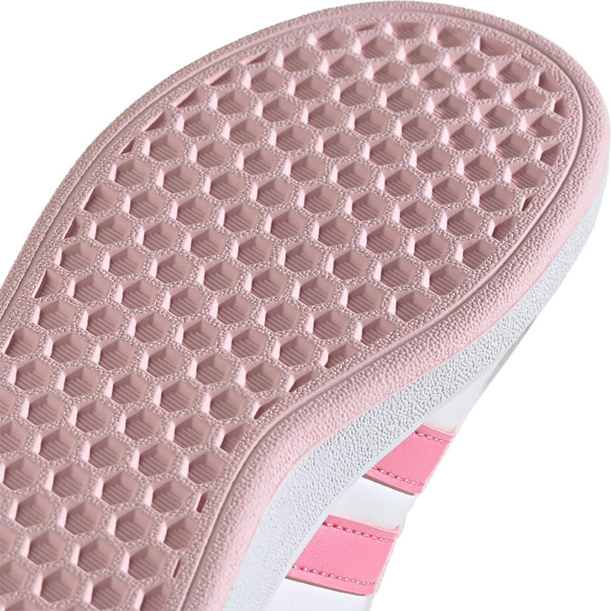 image:imageAdidas UnisexChild Grand Court 20 Elastic Lace amp Strap DiscWhiteBliss PinkClear Pink