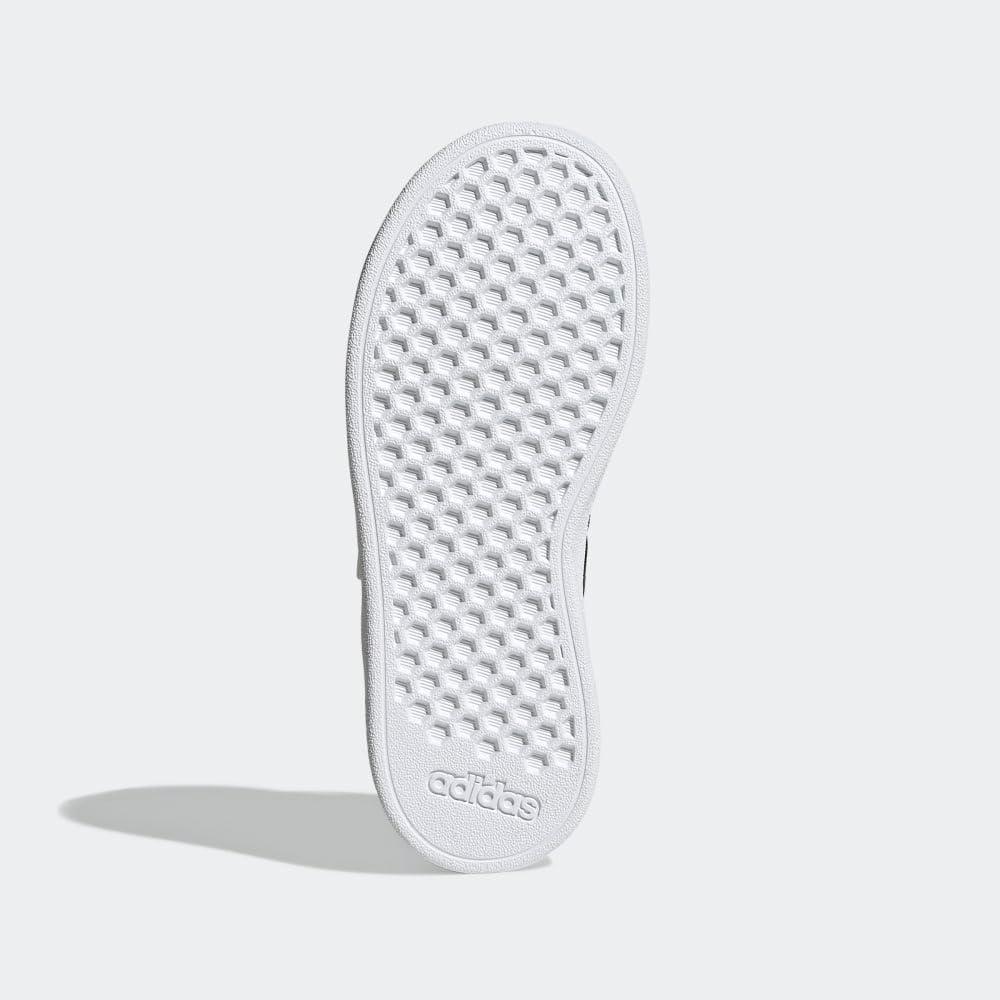 image:imageAdidas UnisexChild Grand Court 20 Elastic Lace amp Strap DiscWhiteCore BlackCore Black
