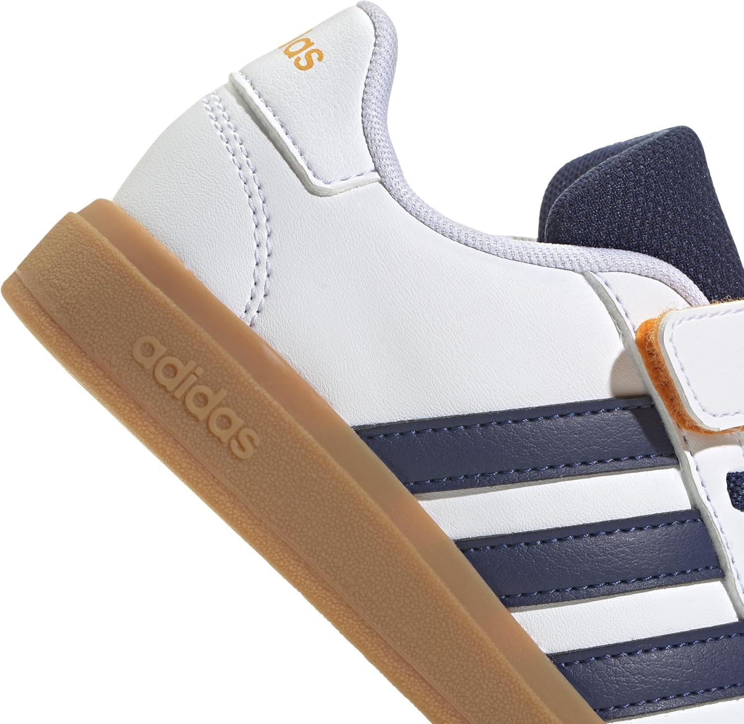 image:imageAdidas UnisexChild Grand Court 20 Elastic Lace amp Strap DiscWhiteDark BlueGum