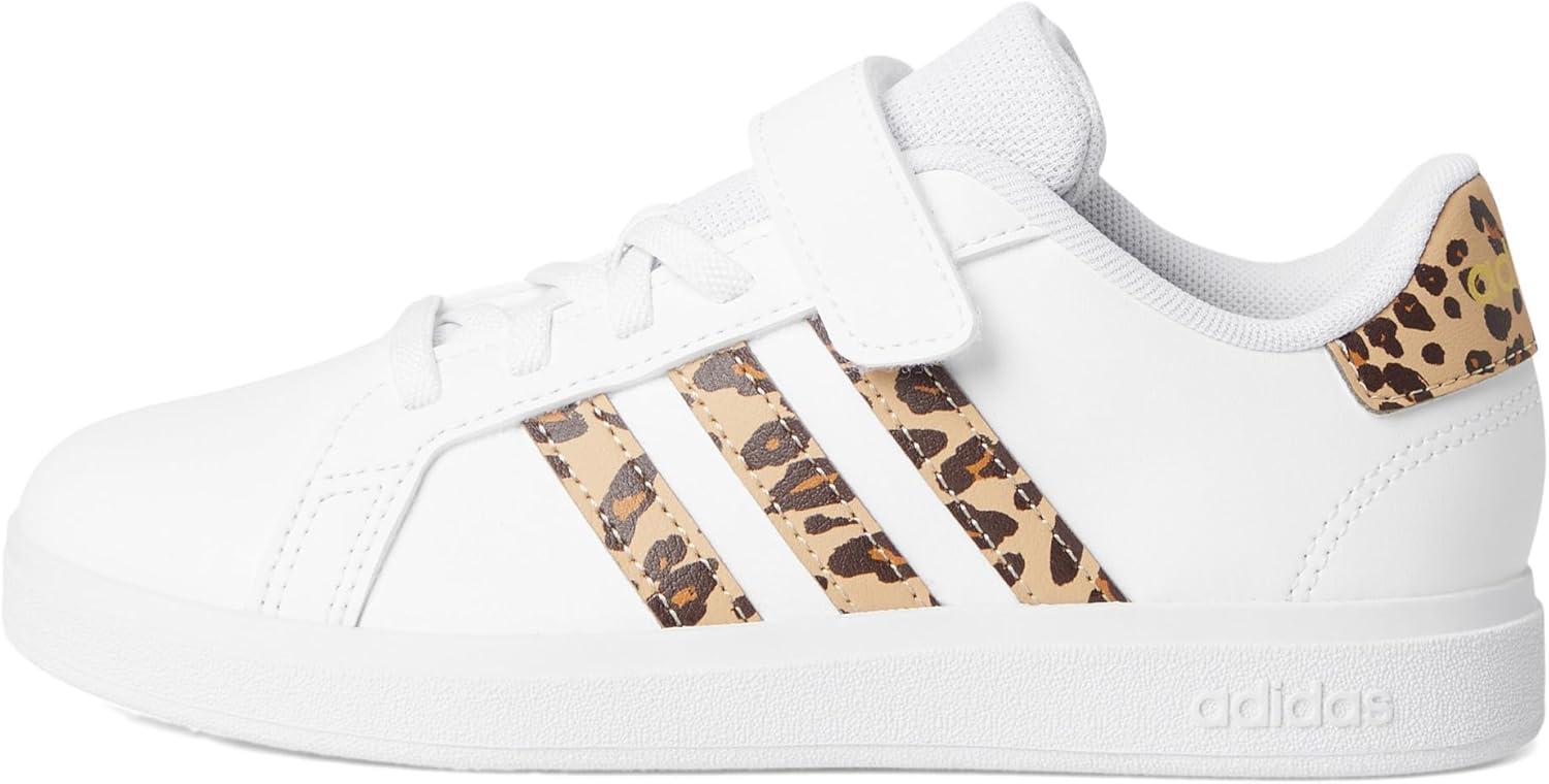 image:imageAdidas UnisexChild Grand Court 20 Elastic Lace amp Strap DiscWhiteMagic BeigeMatte Gold