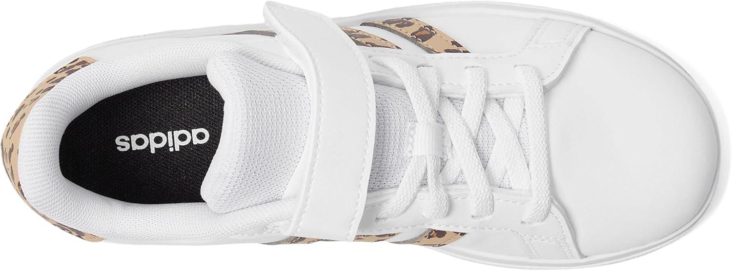 image:imageAdidas UnisexChild Grand Court 20 Elastic Lace amp Strap DiscWhiteMagic BeigeMatte Gold