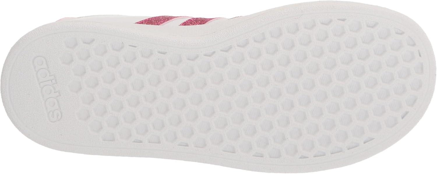 image:imageAdidas UnisexChild Grand Court 20 Elastic Lace amp Strap DiscWhiteTeam Real MagentaWhite