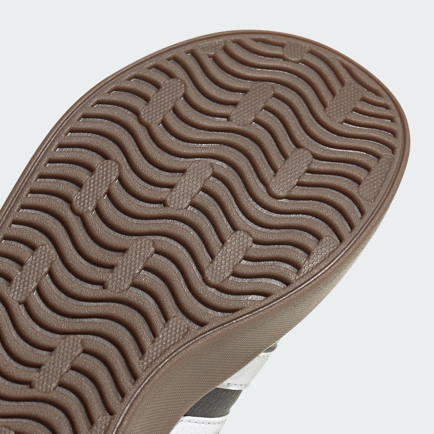 image:imageAdidas UnisexChild Vl Court 30 Elastic Lace amp StrapBlackWhiteGum