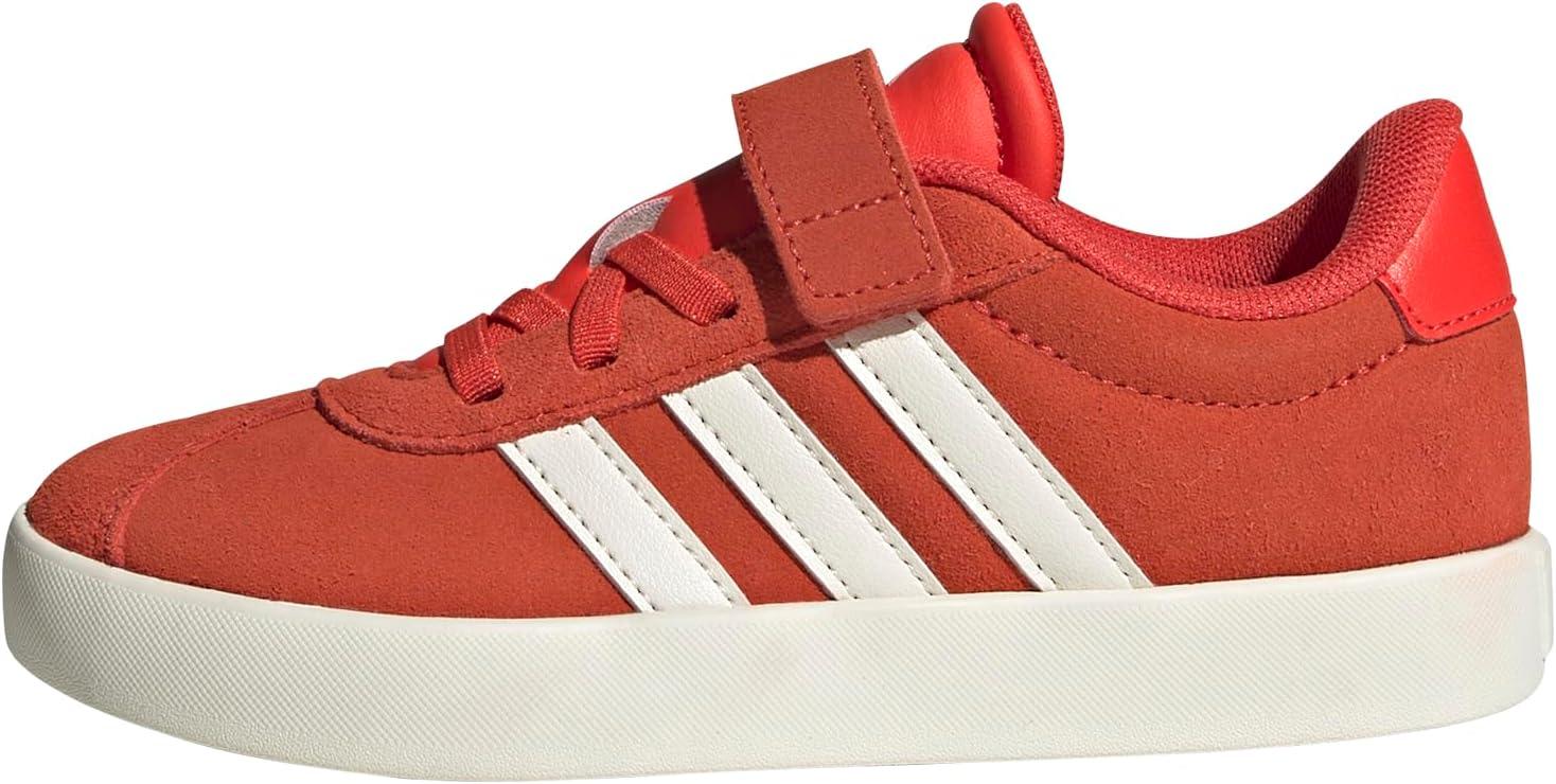 image:imageAdidas UnisexChild Vl Court 30 Elastic Lace amp StrapBright RedWhiteOff White