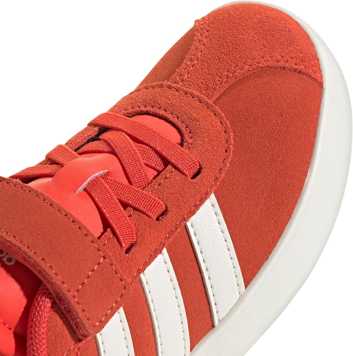 image:imageAdidas UnisexChild Vl Court 30 Elastic Lace amp StrapBright RedWhiteOff White