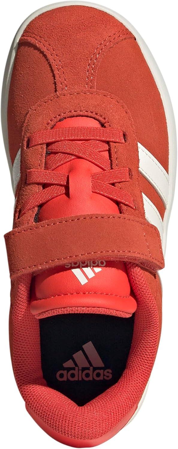 image:imageAdidas UnisexChild Vl Court 30 Elastic Lace amp StrapBright RedWhiteOff White