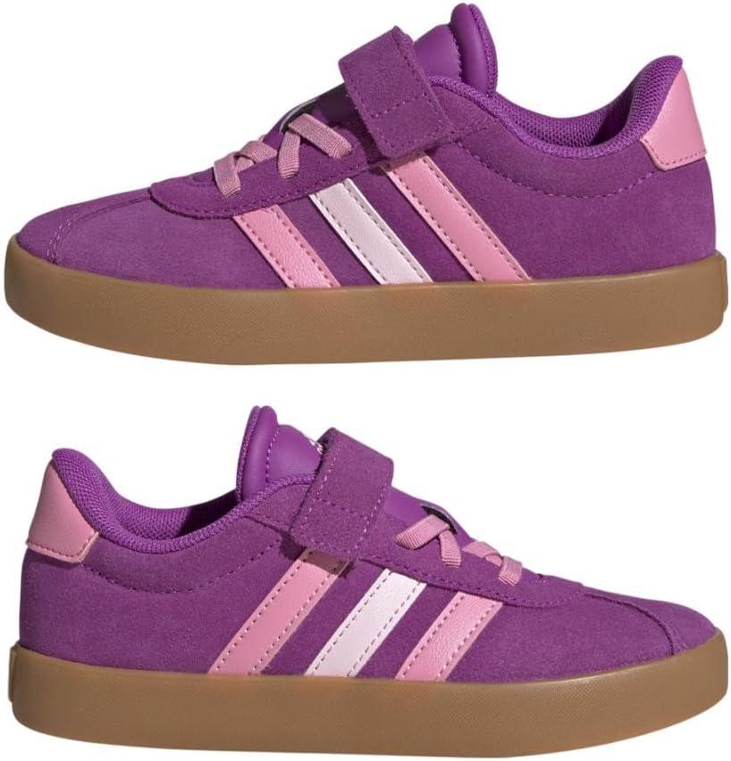 image:imageAdidas UnisexChild Vl Court 30 Elastic Lace amp StrapFlash PinkBliss PinkClear Pink