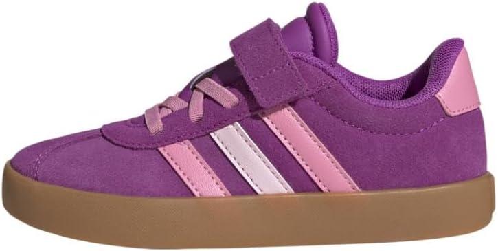 image:imageAdidas UnisexChild Vl Court 30 Elastic Lace amp StrapFlash PinkBliss PinkClear Pink