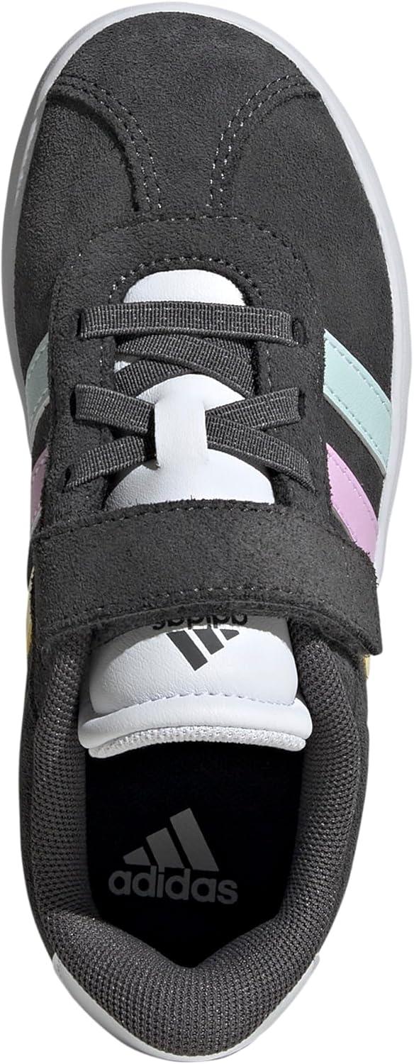 image:imageAdidas UnisexChild Vl Court 30 Elastic Lace amp StrapGreyHalo MintBliss Lilac
