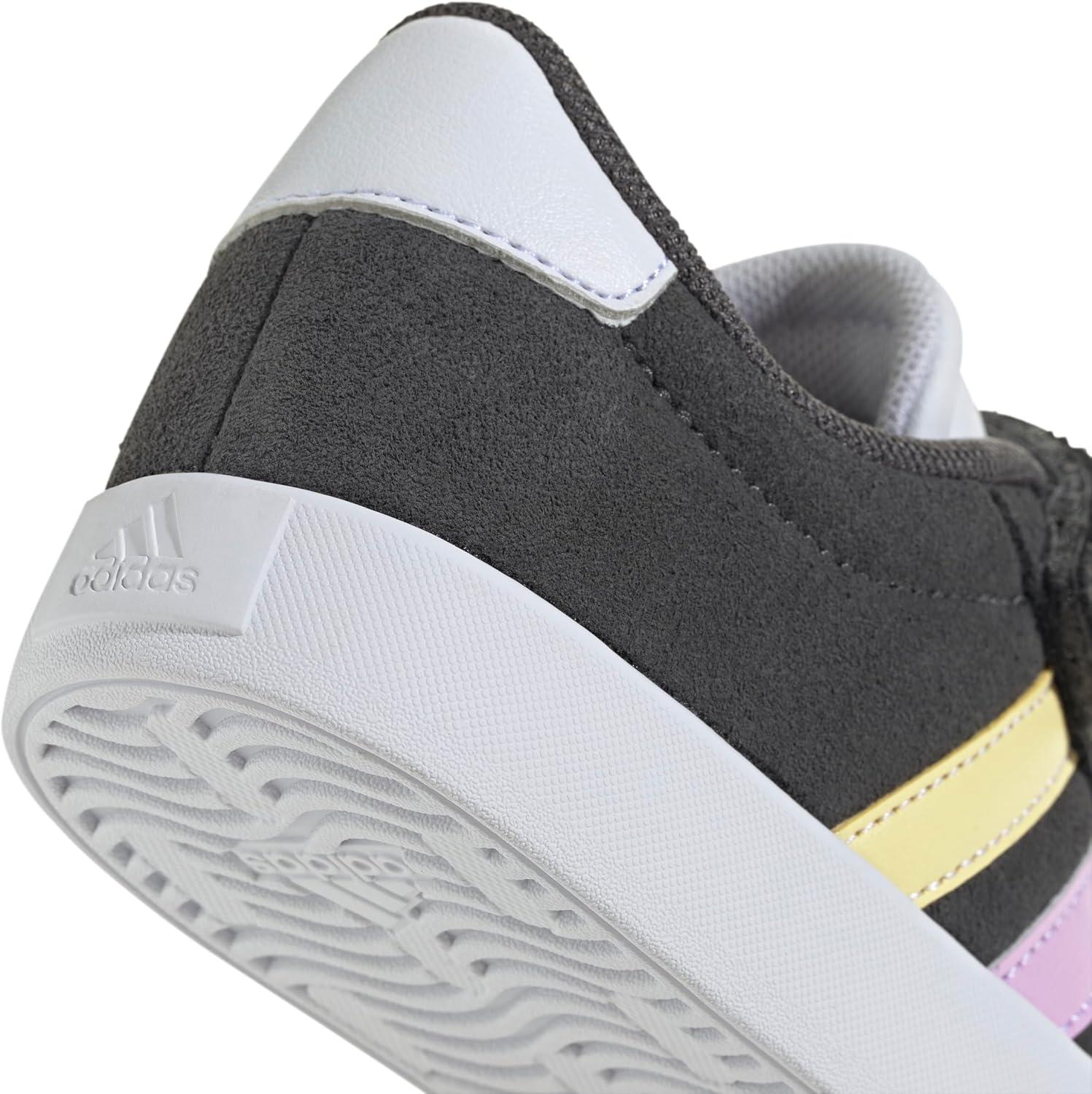 image:imageAdidas UnisexChild Vl Court 30 Elastic Lace amp StrapGreyHalo MintBliss Lilac