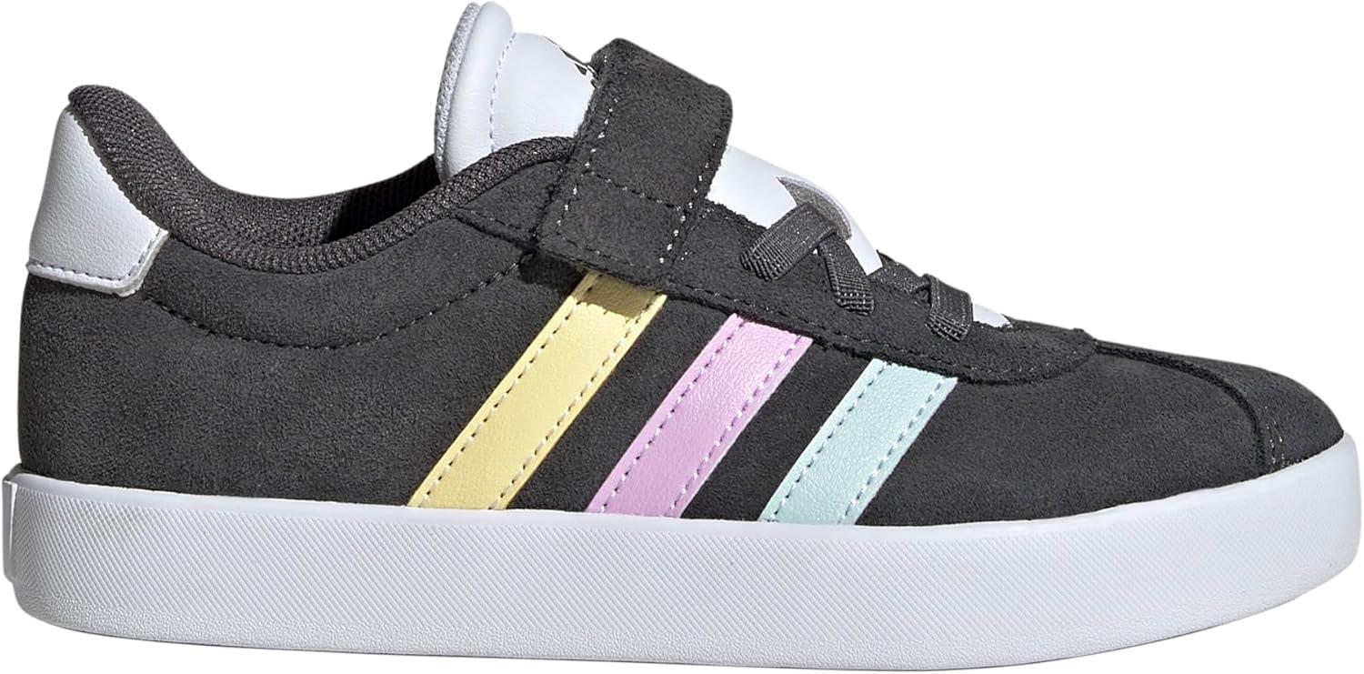 image:imageAdidas UnisexChild Vl Court 30 Elastic Lace amp StrapGreyHalo MintBliss Lilac