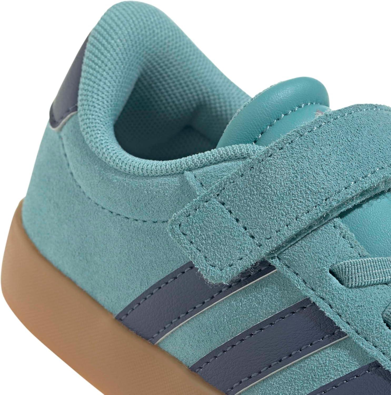 image:imageAdidas UnisexChild Vl Court 30 Elastic Lace amp StrapMint TonPreloved InkSilver Metallic